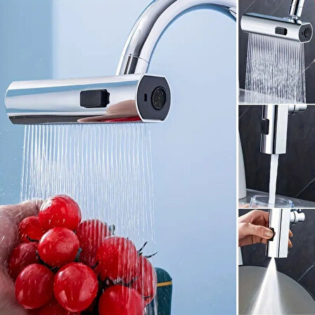 ct stones 3 Farklı Modlu Çok Amaçlı Musluk Adaptörü Evrensel Musluk Başlığı Şelale Musluk