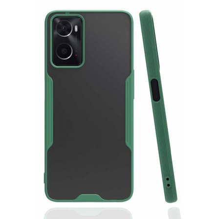 Oppo A96 Kılıf Platin Silikon - Yeşil