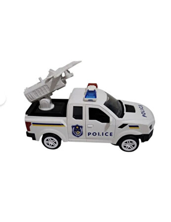 Pilli Çarp Dön Atıcı Polis Aracı Işıklı Sesli