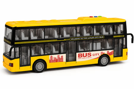 🚌 Oyuncak Çift Katlı Şehir Otobüsü – Sarı