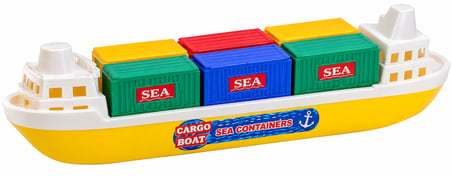 50 cm Cargo Boat Konteyner Gemisi – Suda Yüzen Büyük Oyuncak Gemi | Renkli Konteynerli