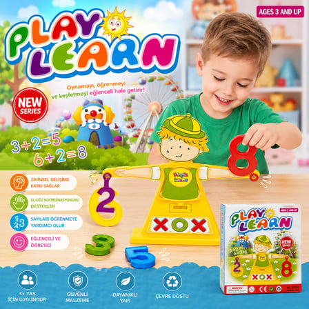 Play Learn Renkli Sayılar Eğitici Oyuncak Seti