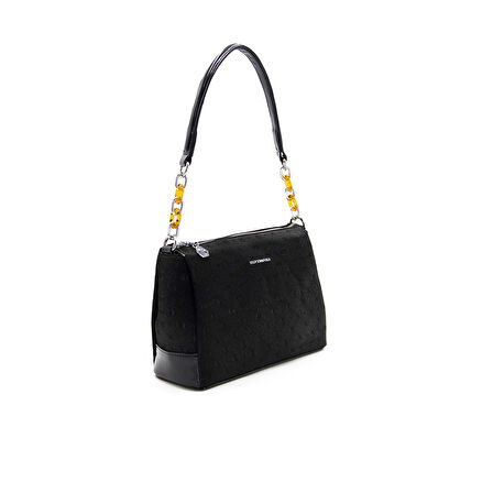Silver Polo  Kadın Çapraz Çanta 910-39506 SILVER POLO ÇAPRAZ BAYAN ÇANTASI M158 SİYAH-RUGAN SİYAH