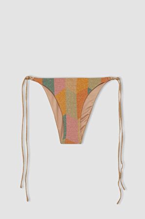 DeFacto Regular Fit Desenli Bağcıklı Bikini Altı-Fall in Love D2650AX24HSYL263