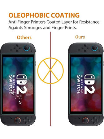 Switch 2 Temperli Cam Ekran Koruyucu 2li Paket (Nintendo Switch 2)