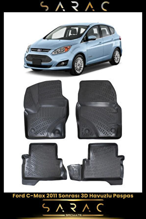 Ford C-max 2013 Model Araca Özel 3d Havuzlu Paspas