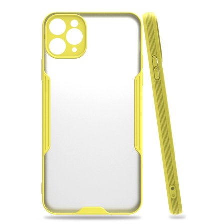 Apple İphone 11 Pro Kılıf Platin Silikon - Sarı
