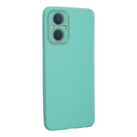 Oppo Reno 7 Lite Kılıf Lansman Glass Kapak - Turkuaz