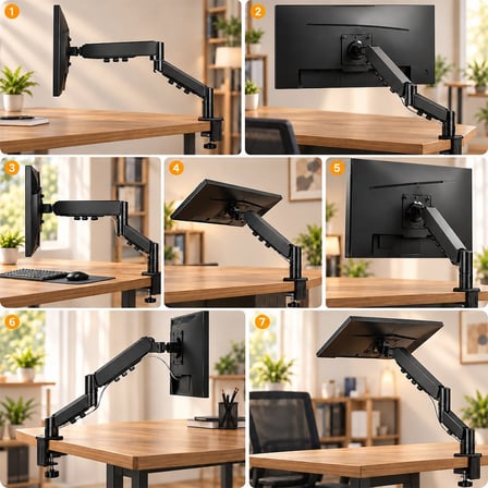 Vontech Onk EF80 17"-32" Amortisörlü Stand Tek Kol Lcd Led Monitör Tutucu