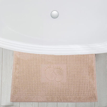 Homedius Banyo Kareli Ayak Desenli Pamuk Ayak Havlusu 50x70cm