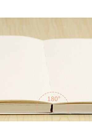 Özel Tasarım Kraft Kapaklı A5 Enzo Çizgisiz Defter - 180 Derece Açılabilir, %100 El Işçiliği