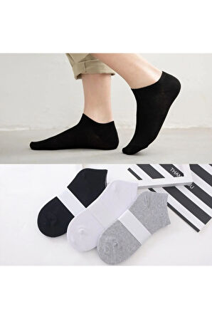 Unisex Yazlık Patik Çorap 5 'li Extra Rahat Siyah