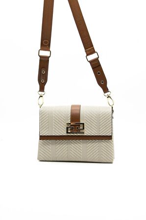 Kadın Çapraz Çanta 1009-39558 SİLVER POLO ÇAPRAZ Kadın ÇANTASI M132 BEJ-MAT TABA