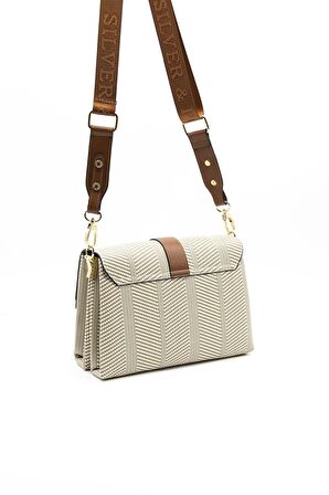 Kadın Çapraz Çanta 1009-39558 SİLVER POLO ÇAPRAZ Kadın ÇANTASI M132 BEJ-MAT TABA