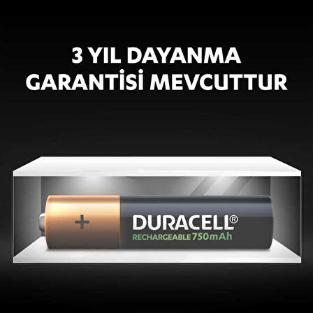 Duracell 750 Mah Şarjlı İnce Pil 2’li