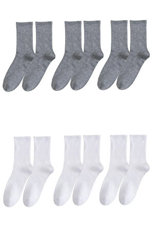 Unisex 6'lı Düz Tenis Model Çorap
