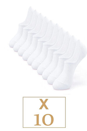 Unisex 10'lu Pamuklu Görünmez Çorap