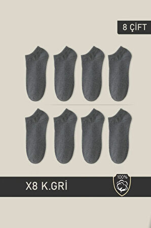 Unisex Patik Çorap 8 Çift Lacivert (8 ÇİFT)
