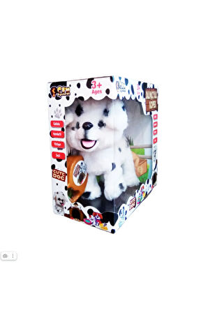 Pilli Sesli Tasmalı Yürüyen Sevimli Dalmaçyalı Köpek Oyuncak Kumandalı Köpek Havlayan Köpek