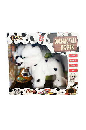 Pilli Sesli Tasmalı Yürüyen Sevimli Dalmaçyalı Köpek Oyuncak Kumandalı Köpek Havlayan Köpek