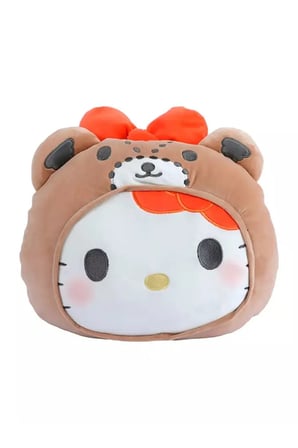 MINISO Sanrio Lisanslı Hello Kitty Ayıcık Kostümlü Yastık Battaniye – 2’si 1 Arada Peluş Figürlü 