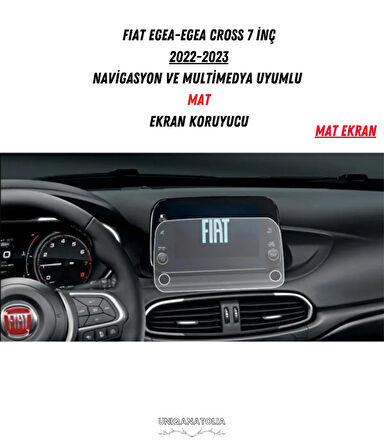 Fiat Egea-Egea Cross 2022-2023 Navigasyon ve Multimedya Uyumlu Mat Ekran Koruyucu