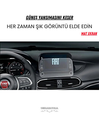 Fiat Egea-Egea Cross 2022-2023 Navigasyon ve Multimedya Uyumlu Mat Ekran Koruyucu