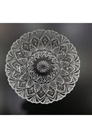 Almarandi Kesme Cam 6 Lı Tatlı Tabağı