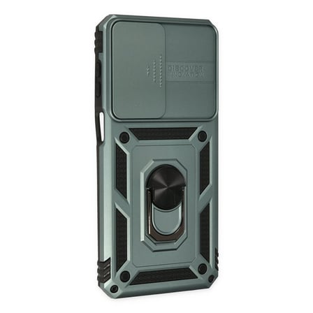 samsung galaxy m33 kılıf pars lens yüzüklü silikon - yeşil