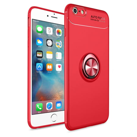 Apple İphone 6 Kılıf Range Yüzüklü Silikon - Kırmızı