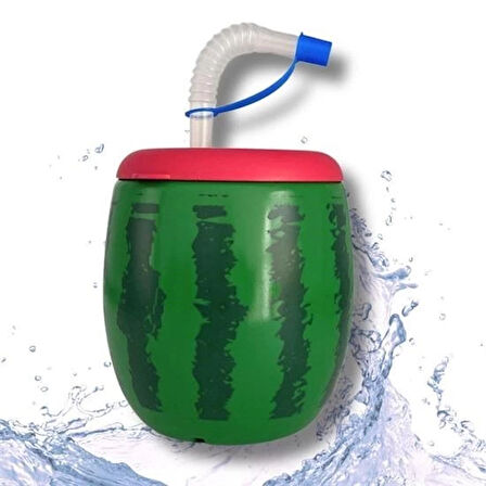 İpek Yıldızı® Karpuz Model Kendiliğinden Pipetli 900 ml Suluk, Matara