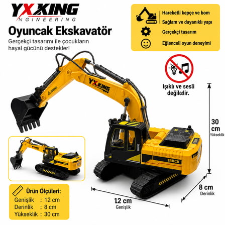 Duman Oyuncak Ekskavatör 30 cm
