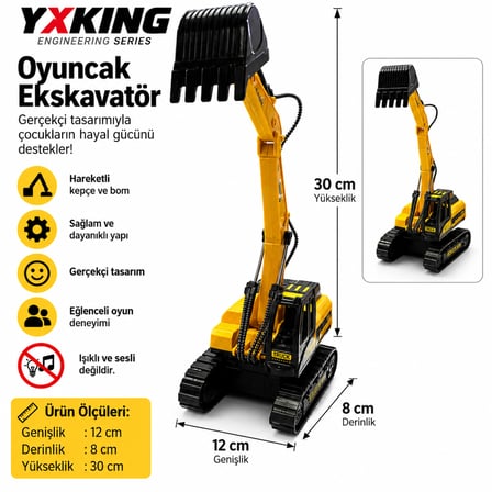 Duman Oyuncak Ekskavatör 30 cm