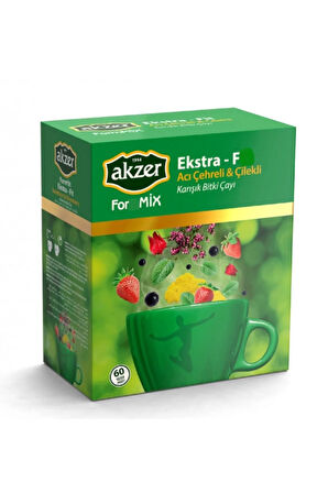 Acı Cehreli Ve Çilekli Karışık Bitki Çayı 60 Süzen Poşet