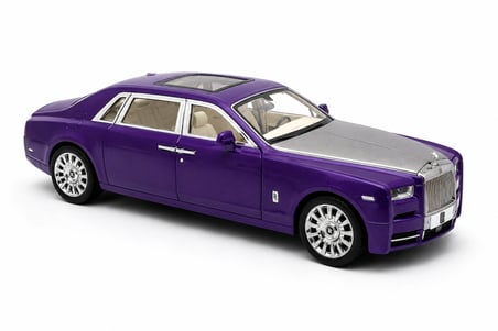 Mor Lüks Metal Model Araba 22 cm – Açılır Kapı, Kaput ve Bagaj Detaylı
