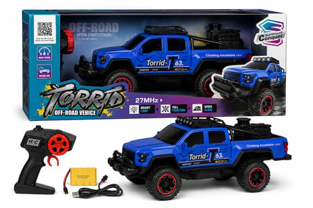 Kumandalı 6 Tekerlekli Dumanlı Off-Road Araç – Mavi