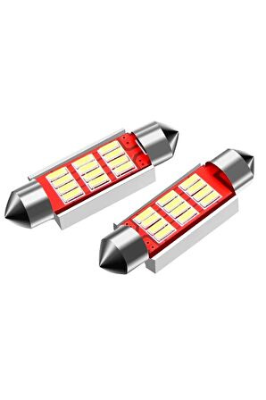 5 Adet Oto Tavan Led Canbus Sofit Led Beyaz 12v Plaka Led Ampül Ortam Aydınlatma 39mm