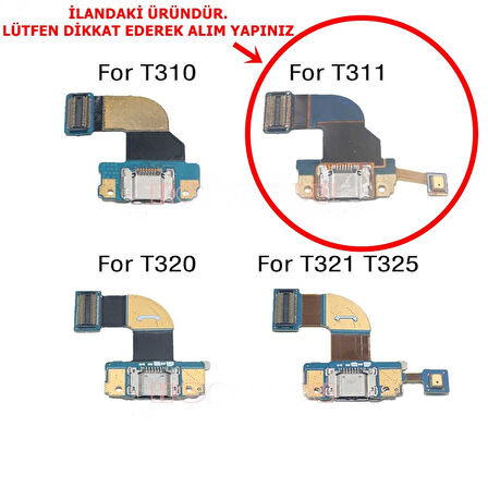 Samsung Galaxy Tab 3 T311 Şarj Soket Mikrofon Bordu