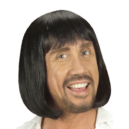 Periboia Ortaçağ Peruğu Kısa Siyah