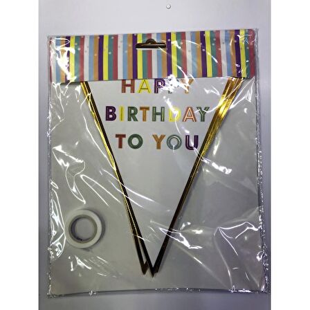 Periboia Happy Birthday To You Flama Bayrak Süsü