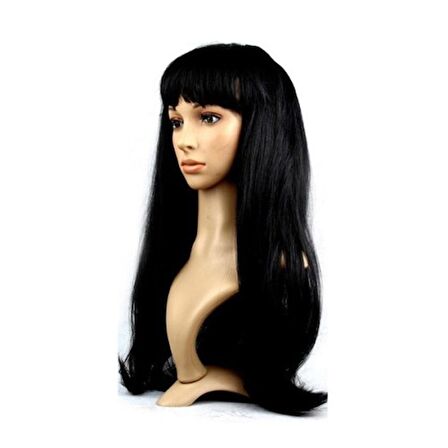 Periboia Uzun Siyah Peruk Saç