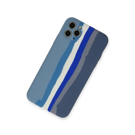 Apple İphone 11 Pro Kılıf Ebruli Lansman Silikon - Mavi-gri