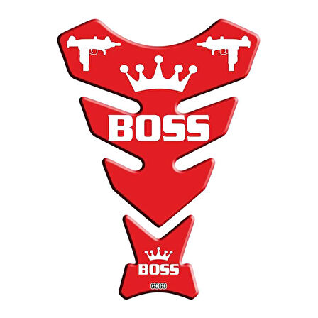 Universal Motosiklet Tank Pad Boss Kırmızı