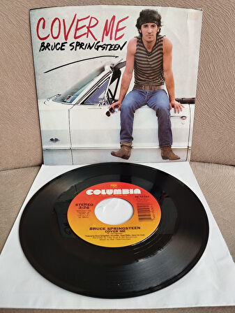 BRUCE SPRINGSTEEN - Cover Me / Jersey Girl - 1984  U.S.A.  Basım 45 LİK PLAK- 2. El