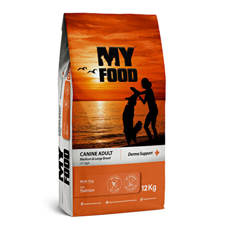 MY FOOD YETİŞKİN KÖPEK ORTA VE BÜYÜK IRK KURU MAMASI SOMONLU