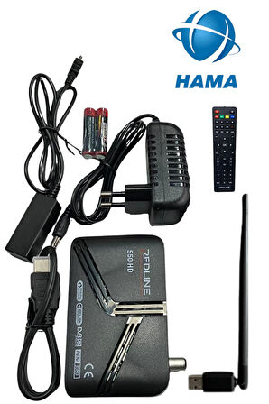 SNRELK -HAMA redline WİFİ DAHİL ÇANAKLI ÇANAKSIZ FULL HD UYDU ALICISI