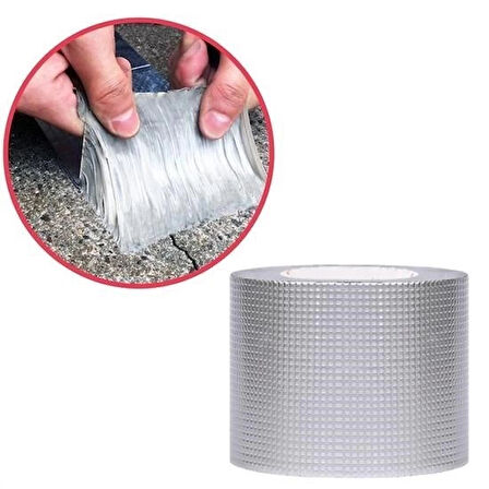 İpek Yıldızı® Yüksek Sıcaklık Dayanan Su Geçirmez Çatı Boru Duvar Çatlak Onarıcı Yapışkan Bant Folyo 5 cm