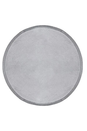 Yuvarlak Puffy Peluş Post , Düz Saçaklı Kaymaz Taban Halı 7 Renk 