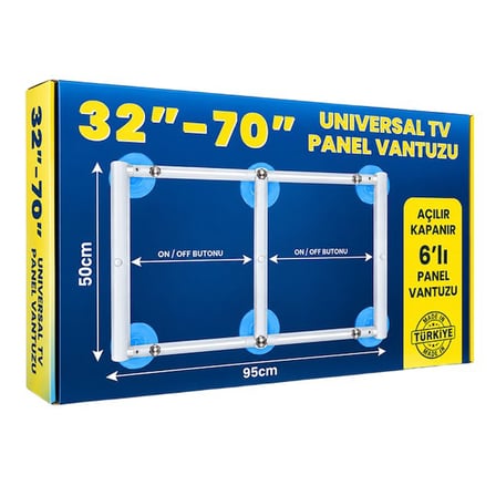 Weko WK-39733 Universal 32" - 70" Teleskopik Açılır Kapanır 6 Vantuzlu TV LED Ekran Panel Taşıyıcı