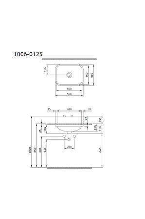 Scala Tezgahaltı Lavabo 55 Cm Mat Siyah 1006-004-0125